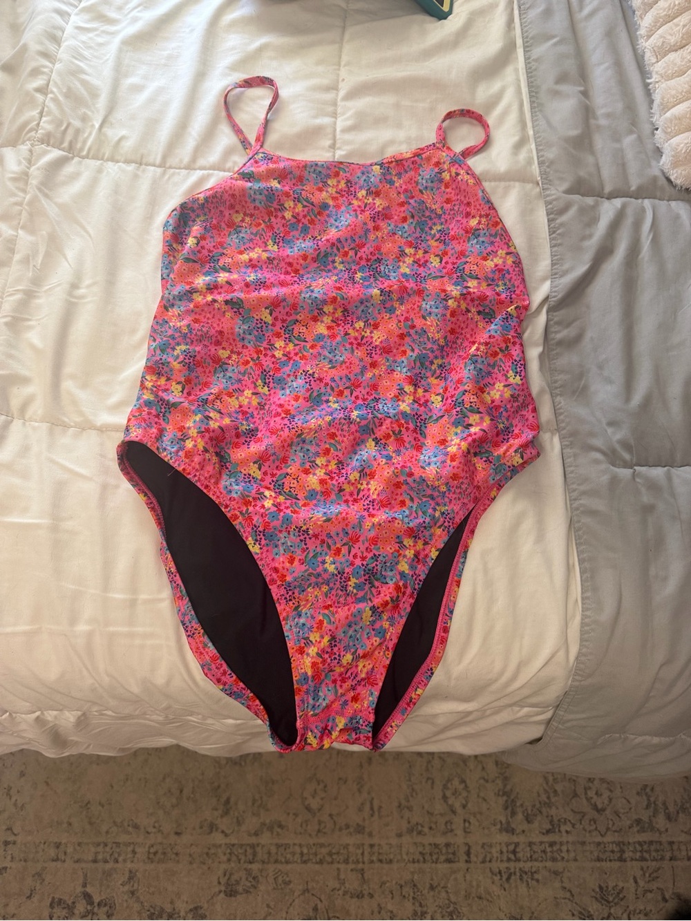Pink floral joyln competitive swimsuit